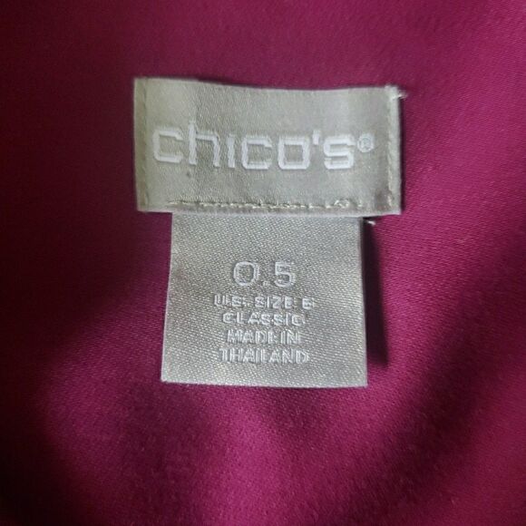 Chico's No Iron Chic Stretch Long Sleeve Button-Up Shirt Size 0.5 US S/6 - Picture 6 of 9